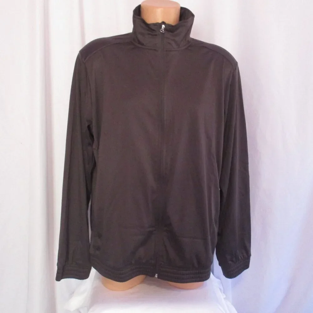 Tek Gear Grey Warm Up Polyester Jacket XL